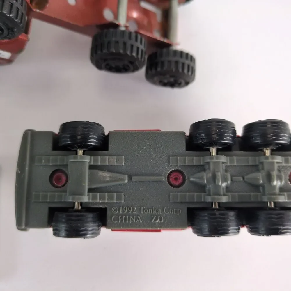 Vintage‎ Tonka 1970s-90s Metal Toy Lot Firetruck Motorcycle Pickup Truck Trailer